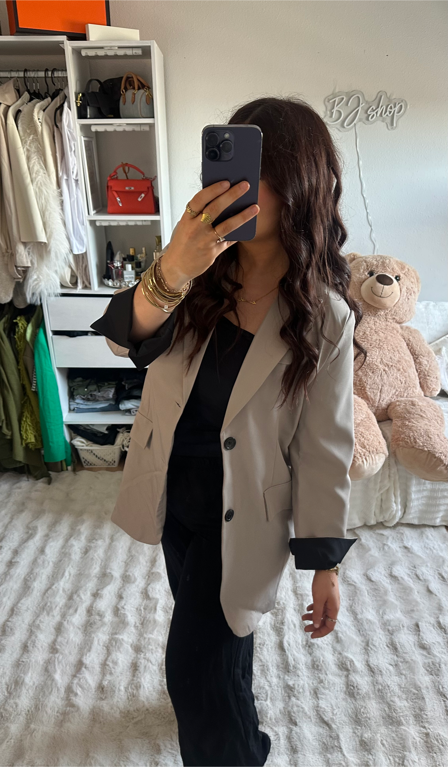 Blazer oversize gris