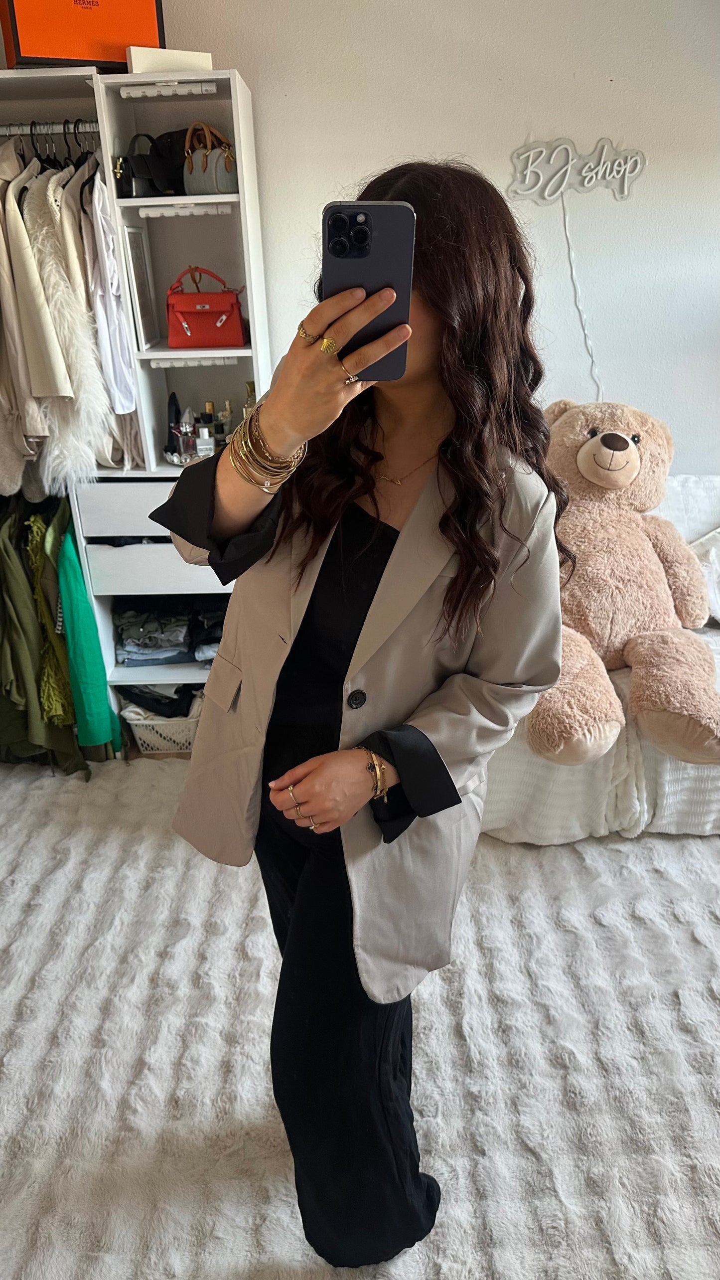 Blazer oversize gris